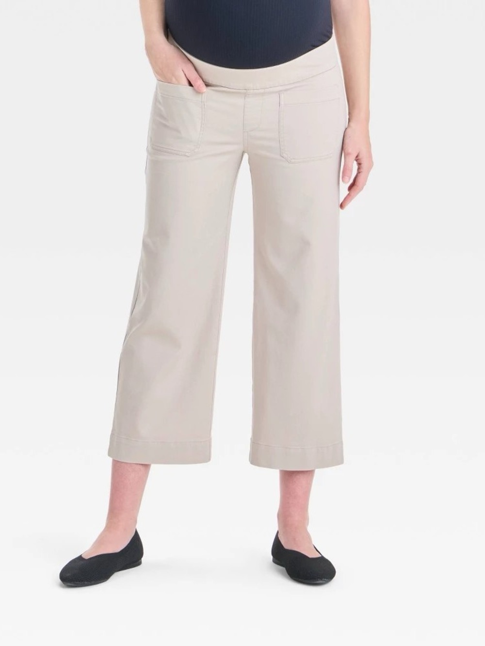Under Belly High-Rise Wide Leg Maternity Pull-on Pants - Isabel Maternity XL NWT